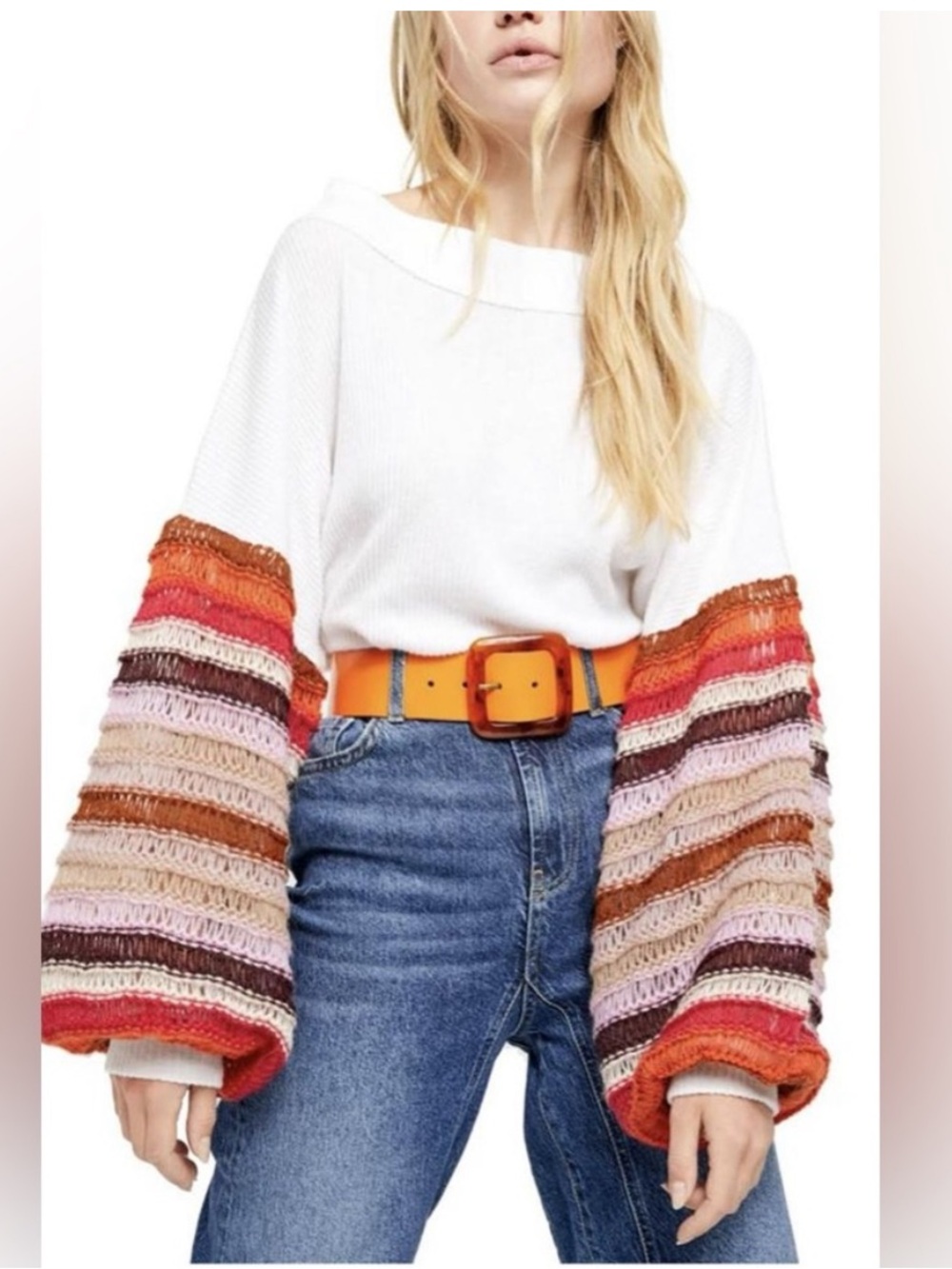 Free People Revolve Cha Cha Balloon Sleeve Sweater